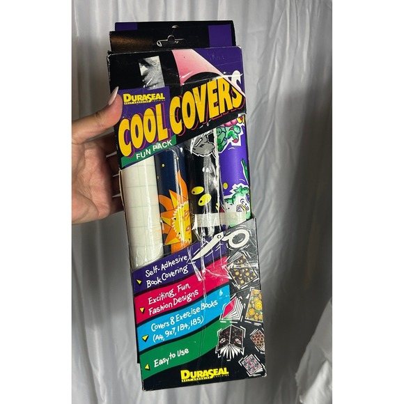 Duraseal Other - Vintage Duraseal Cool Covers Fun Pack Vintage Self Adhesive Book Covering 90s